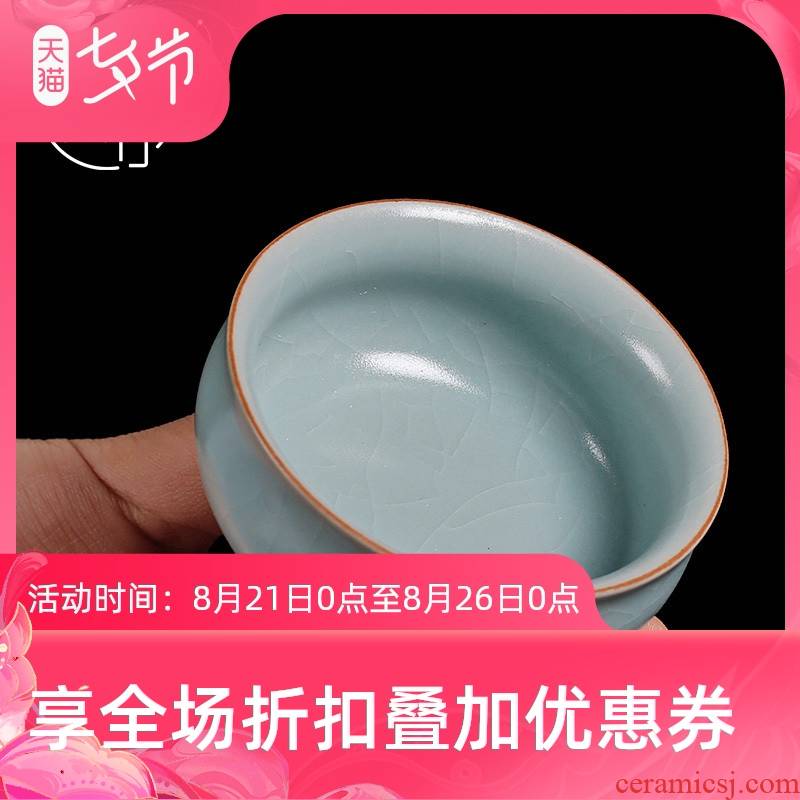 Tea seed of ru up market metrix who cup ice crack glaze porcelain Tea cups slicing can raise individual single cup Tea cup