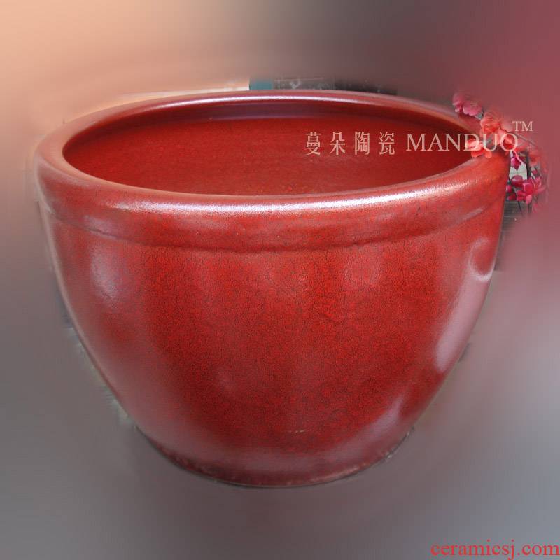 Jingdezhen up red porcelain porcelain crock avant - garde fashion club fish lotus porcelain cylinder