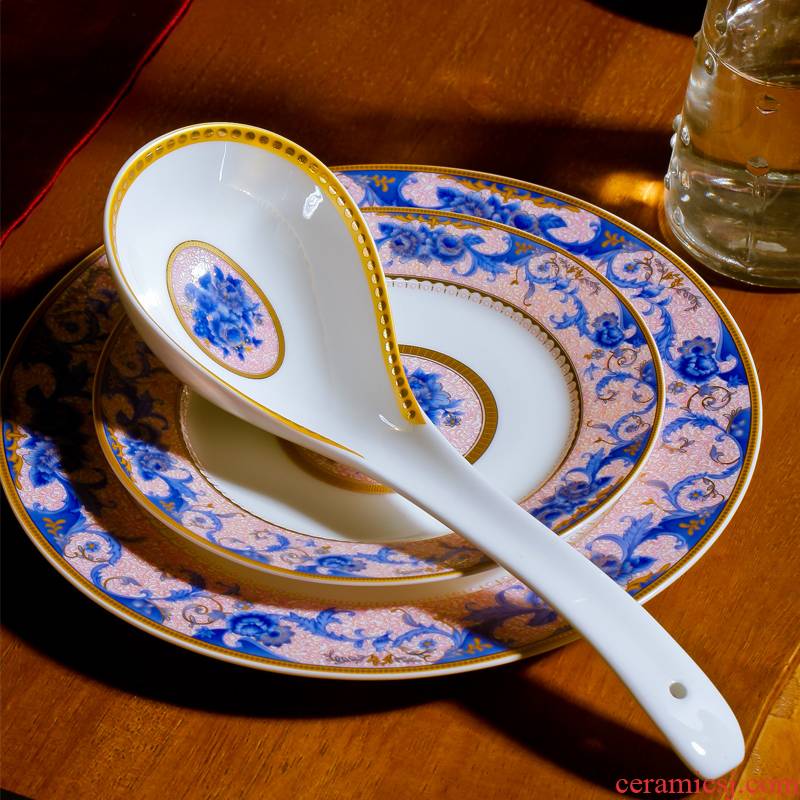 Red xin 56 + 2 head ipads jingdezhen porcelain tableware suit European porcelain plate creative ceramic dishes