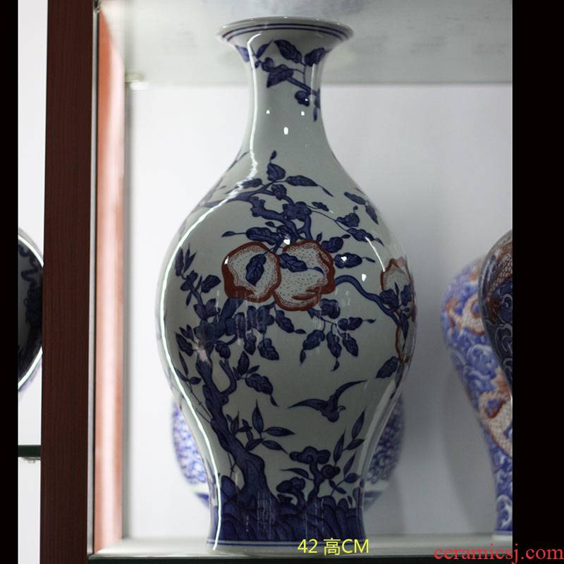 Jingdezhen hand made xiantao olive bottles of olive bottle furnishing articles furnishing articles, vases, antique porcelain porcelain art