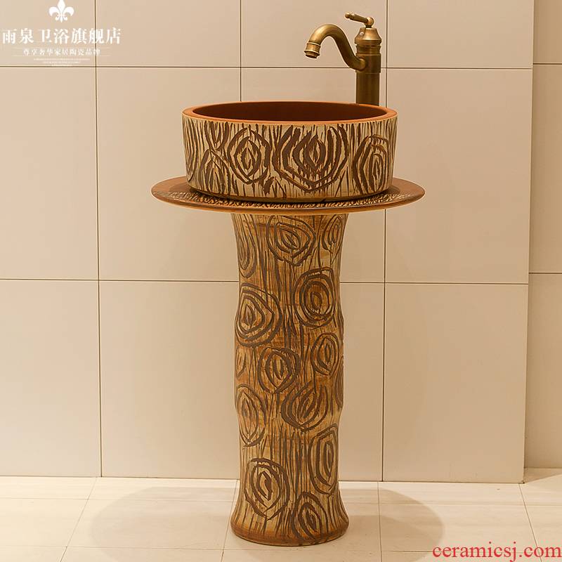 The rain spring basin of jingdezhen ceramic column balcony sink pillar basin art toilet lavatory 3 of The basin that wash a face