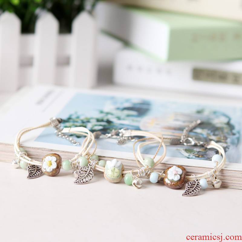The Original QingGe summer new product manual has bracelets female ceramic accessories a little fresh bracelet street source