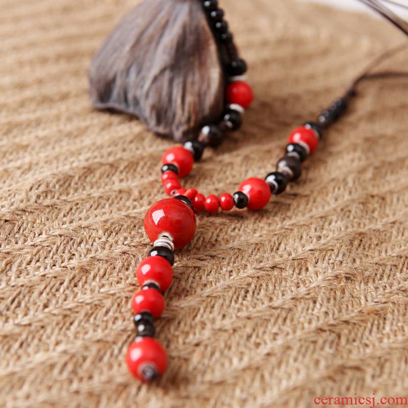 QingGe jingdezhen folk sweater chain collar ipads ceramic necklace chain length homescreen widget girlfriends booth in supply