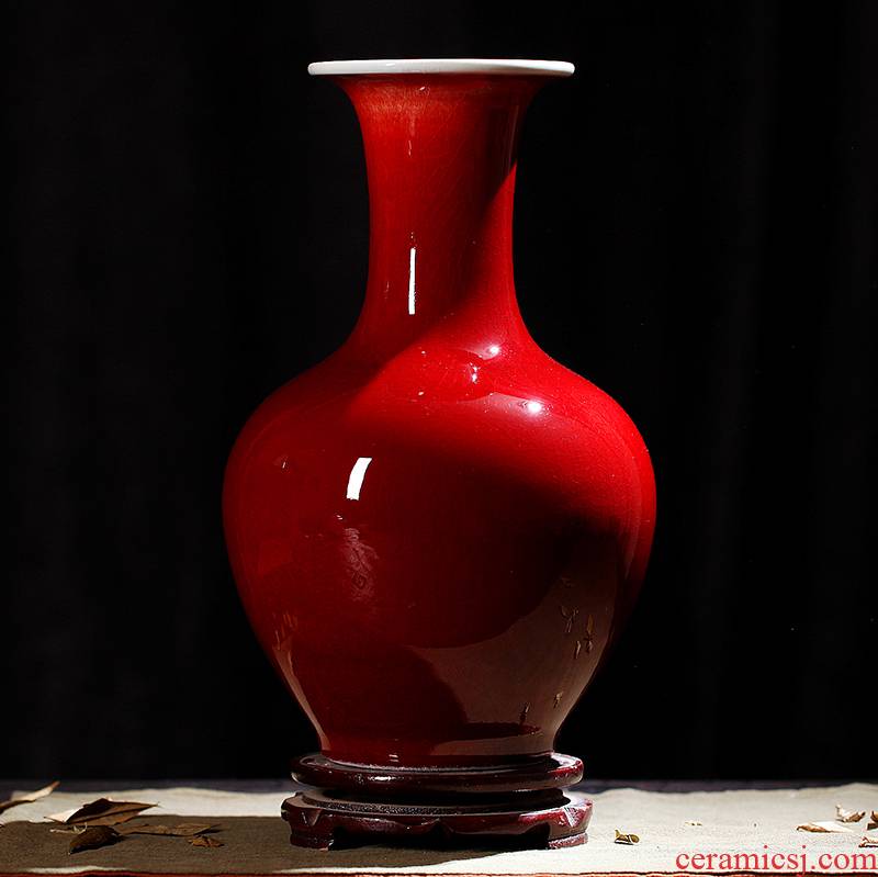 Jingdezhen ceramics vase art lang up up red household act the role ofing is tasted sitting room decoration classical handicraft furnishing articles