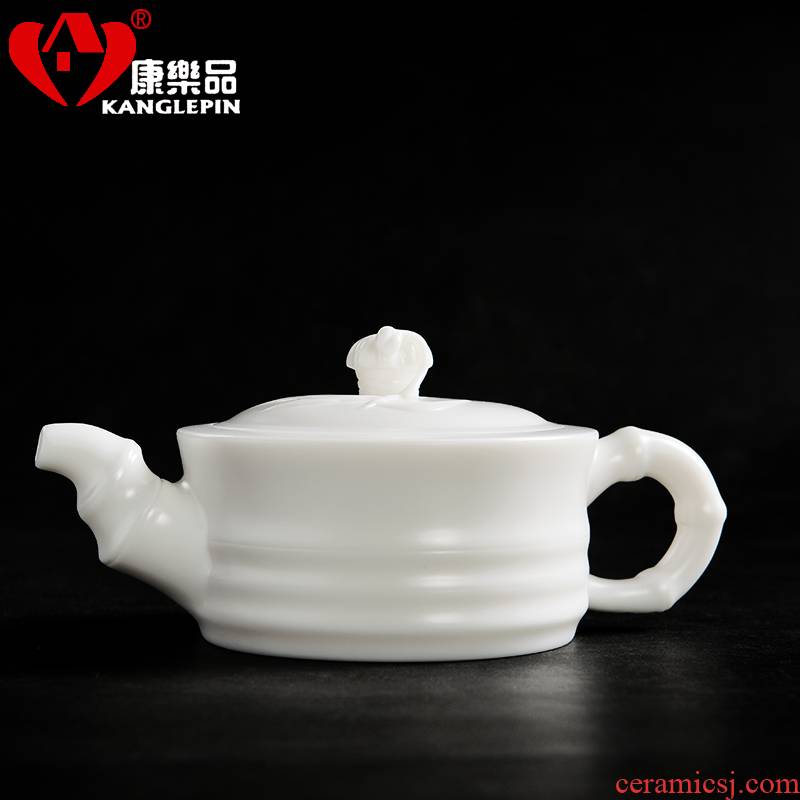 Recreational product fat white had a pot of dehua white porcelain glaze teapot not Japanese kunfu tea, ceramic tea set
