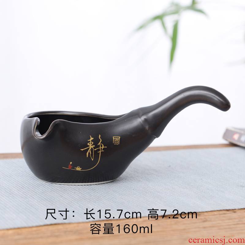 Coarse pottery sea) suit thickening heat - resistant glass tea fair keller large sea points tea kungfu tea accessories