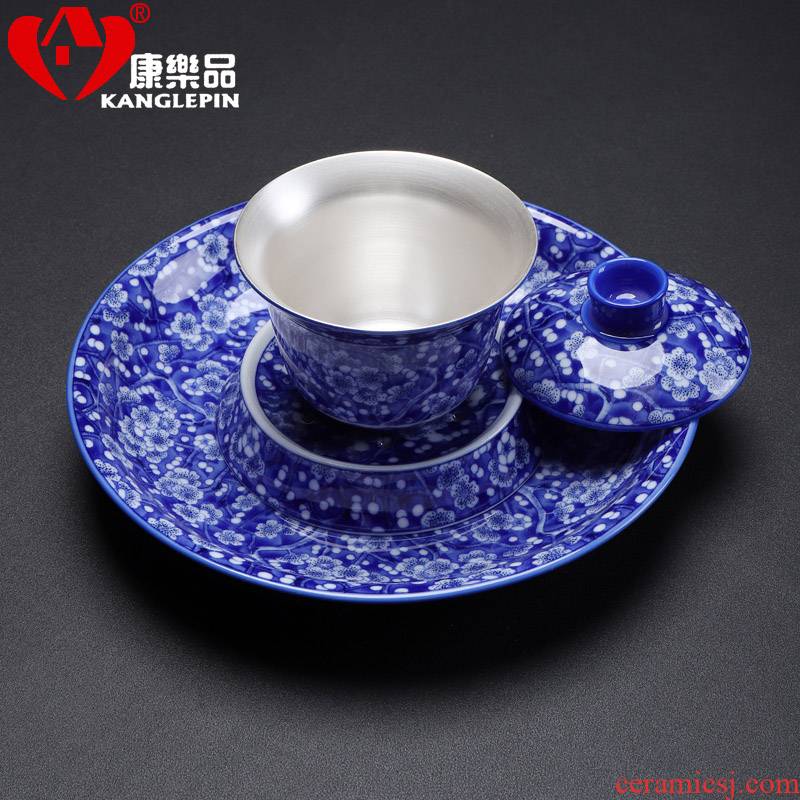 Recreational product kung fu tea set manually coppering. As silver tureen silver 999 cups of blue and white porcelain masters cup tea bowl of custom