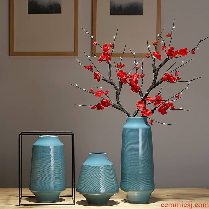 Contracted household act the role ofing is tasted Chinese flower arranging ceramic vase furnishing articles example room TV cabinet table sitting room porch decoration