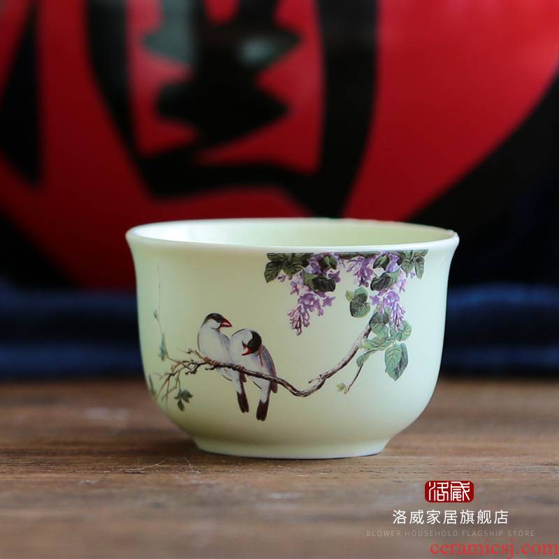 Jingdezhen ceramic 2 two temperature hip flask glass sample tea cup kung fu tea cup hot hip flask glass wine cup