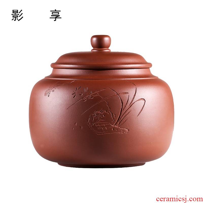 Shadow at yixing purple sand tea pot large famous pure manual collection level pu - erh tea storage sealed up POTS JH