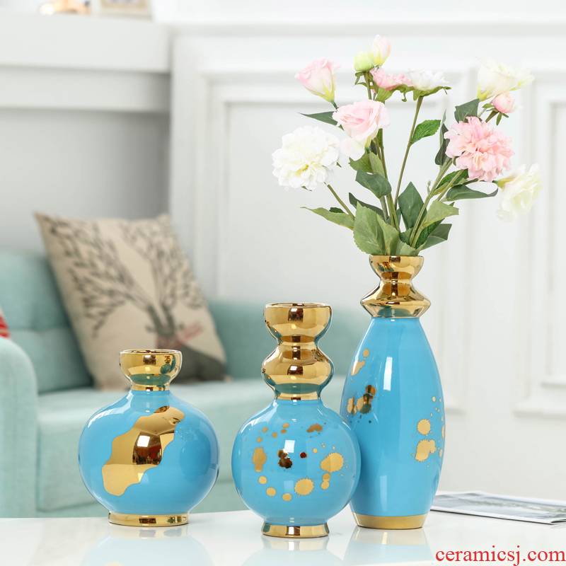 Jingdezhen paint ceramic are dried flowers Nordic furnishing articles living room table vase household decoration ideas of I and contracted