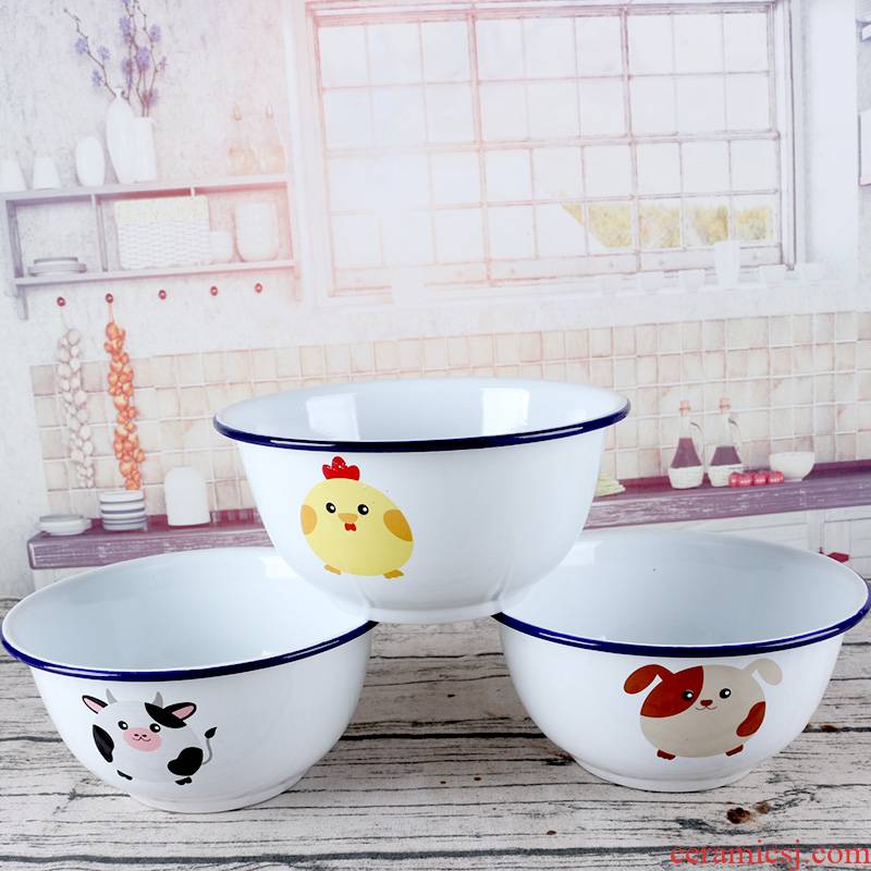 Baby enamel bowls with cover nostalgic old vintage enamel bowls of domestic cartoon enamel mercifully rainbow such as bowl upset small jobs