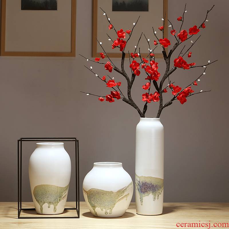 Ceramic vase furnishing articles I and contracted home sitting room TV ark, flower vase bedroom adornment dried flower vase