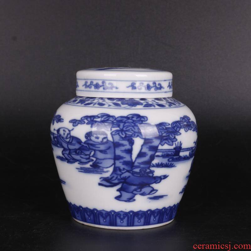 Antique handicraft MingChengHua YingXiWen tianzi canister to thin foetus Antique porcelain tea pot home furnishing articles