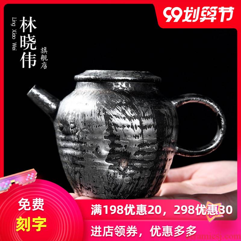 Tasted silver gilding ceramic teapot household kung fu tea set large filtering teapot archaize single pot of restoring ancient ways is creative and teapot