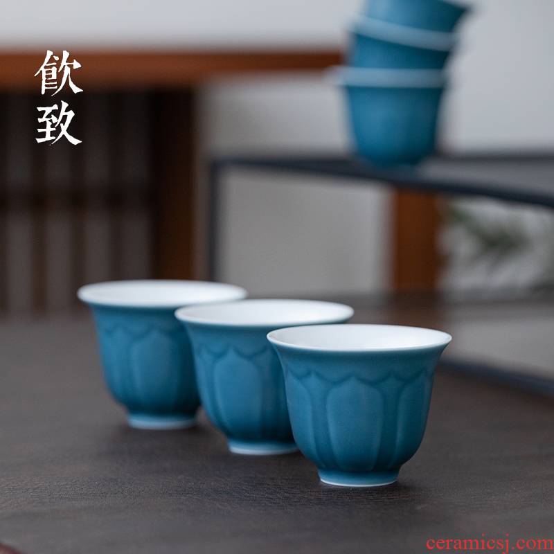 If ultimately responds to lotus cup jingdezhen glaze color sample tea cup manual single cup tea set personal little kung fu master CPU