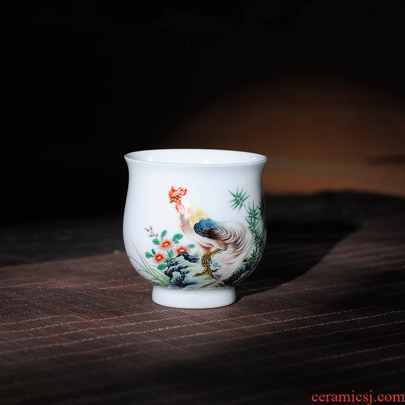 【 9.11 】 jingdezhen pure manual hand - made pastel feathers of the business