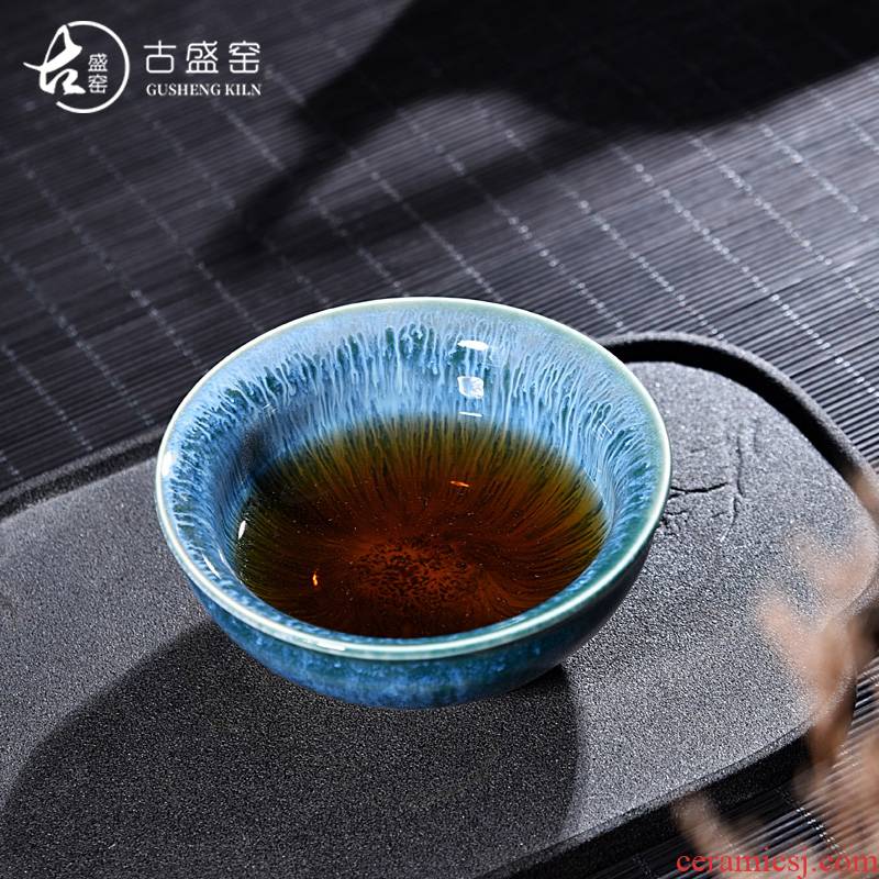 The ancient sheng up of The new season sample tea cup of pottery and porcelain up masterpieces temmoku build master cup single CPU TuHao tea light