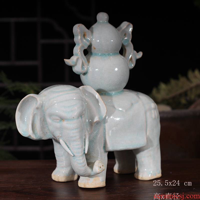 Jingdezhen blue and white elephant China hanging lucky elephant China hanging blue and white porcelain decoration
