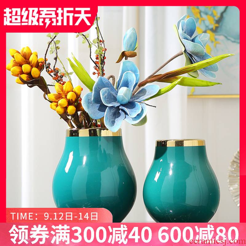 New Chinese style in modern decorative vase furnishing articles sitting room TV cabinet dry flower contracted storage tank ceramic household act the role ofing is tasted