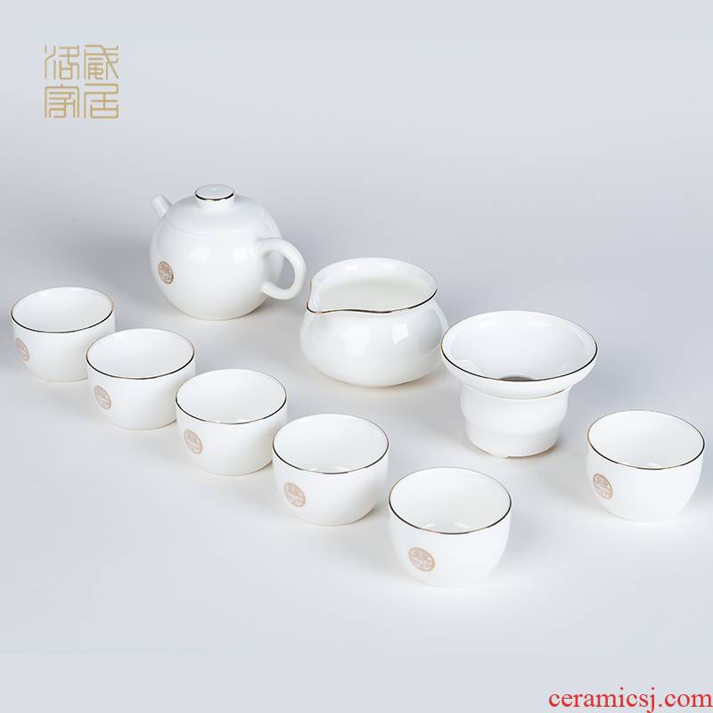 Touch the floor clearance 】 【 tea set suit household jingdezhen ceramic cups of a complete set of kung fu tea pot lid bowl