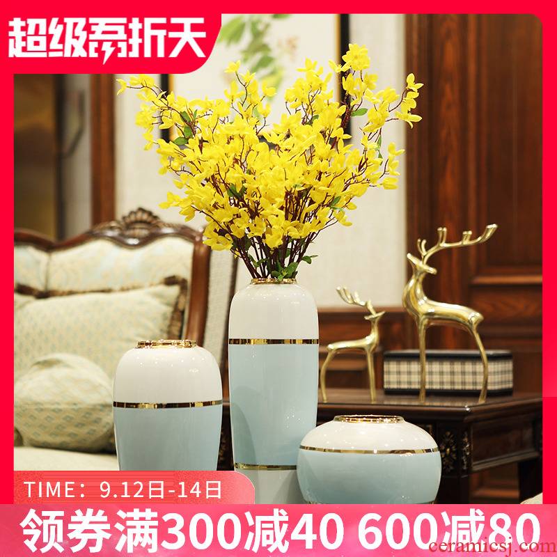 Nordic light key-2 luxury furnishing articles of modern ceramic vase home TV ark, porch of dry flower arranging dried flowers sitting room adornment
