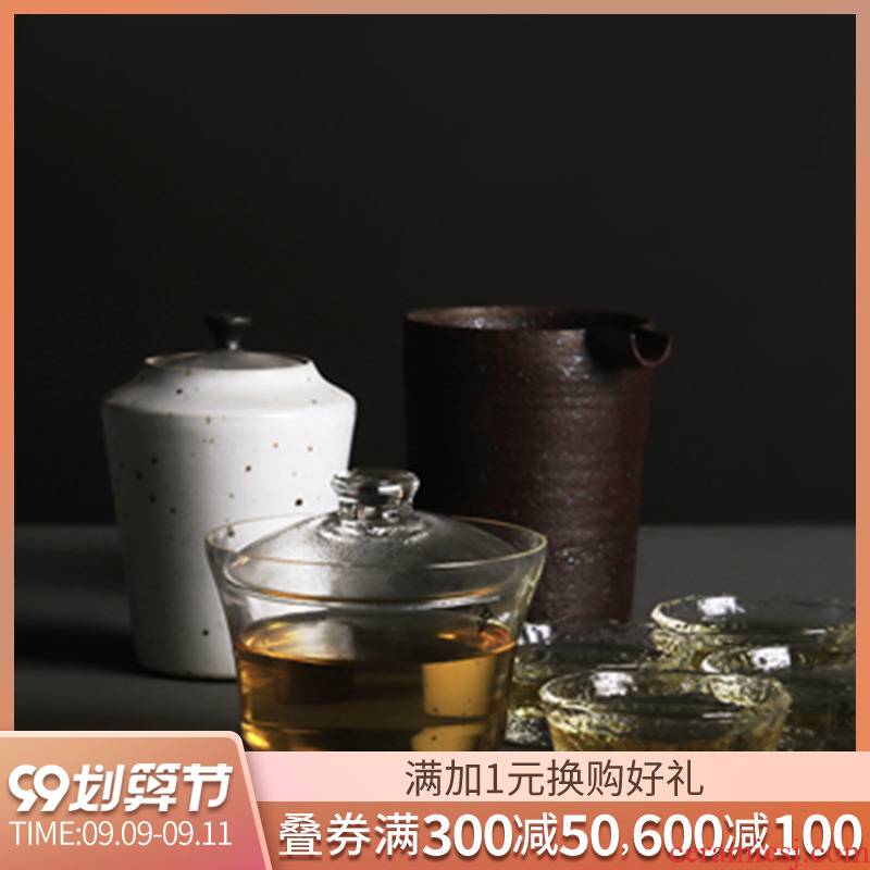 About Nine soil tureen tea set glass high - temperature coarse pottery hammer fair keller sample tea cup size coarse pottery tea pot