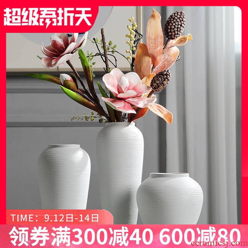 Jingdezhen Chinese style restoring ancient ways ceramic vase furnishing articles dried flower arranging flowers sitting room household act the role ofing is tasted TV ark, arts and crafts