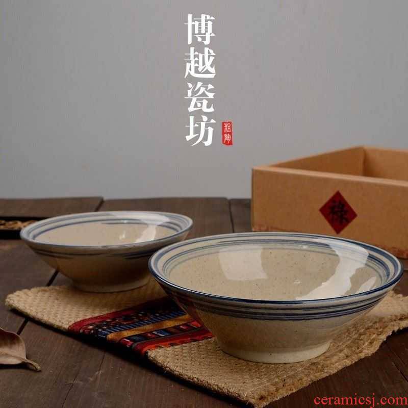 Vegetarian ancient antique dish bowl of old rural soil bowl fell bowl restaurant with Chinese people and tao ltd. farmhouse meal of rice