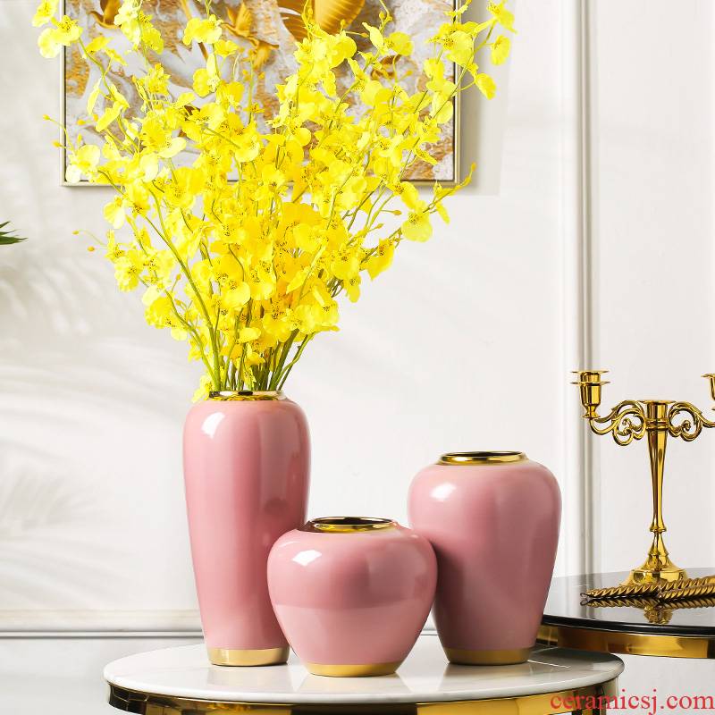 I and contracted style is light and decoration ceramics dried flower vase furnishing articles sitting room flower arranging creative household act the role ofing is tasted table decoration