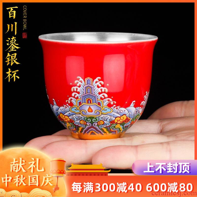 Artisan fairy coppering. As silver cup masters cup a cup of pure checking ceramic household sample tea cup tea cup kung fu tea cups