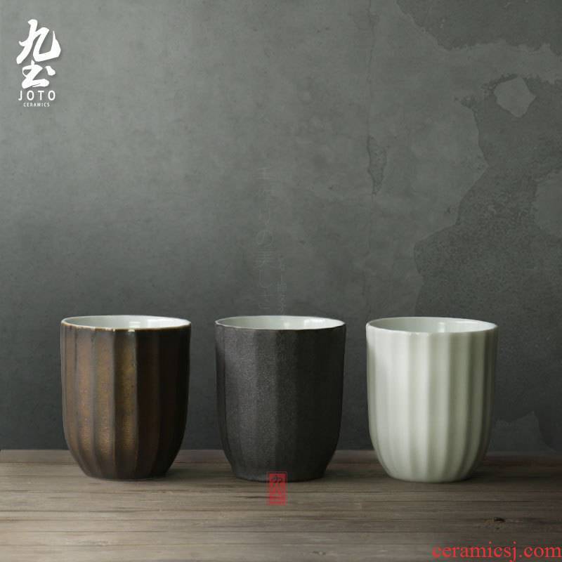Wining about nine soil surface glass ceramic lovers cup for cup move cup black gold white ceramic cups of tea cups