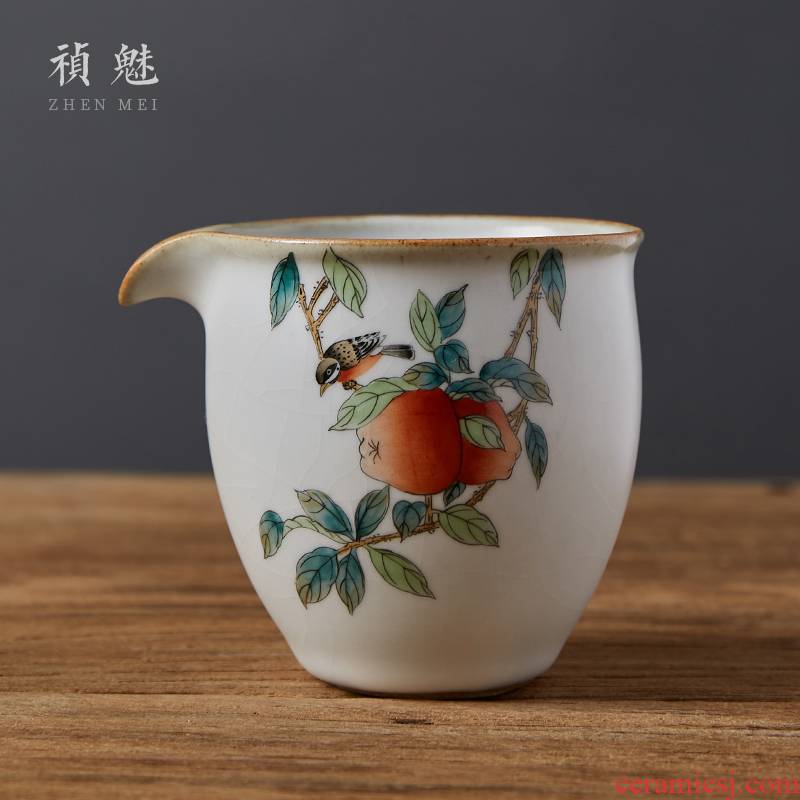 Shot incarnate your up on hand - made jingdezhen ceramic fair keller kung fu tea accessories large tea sea points