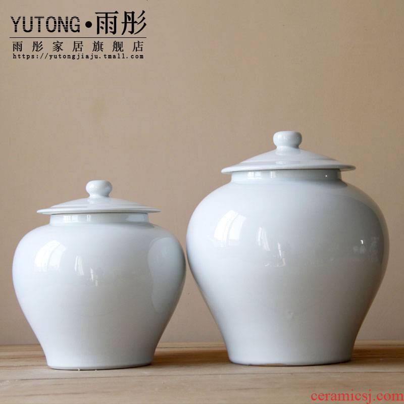 Opens to booking a soft outfit domestic act the role ofing single type of jingdezhen ceramics glaze white contracted and I adornment is placed ceramic pot