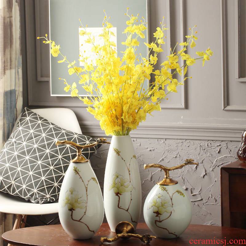 European household ceramic vase simulation floral suit place of the sitting room adornment flower arranging dried flower decoration of the new Chinese style