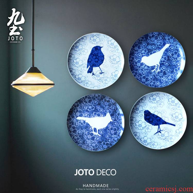 About Nine soil American household wall act the role ofing hang dish hang wall plate setting wall act the role ofing is hanged adorn plate wall ceramic ceramic decorative plates