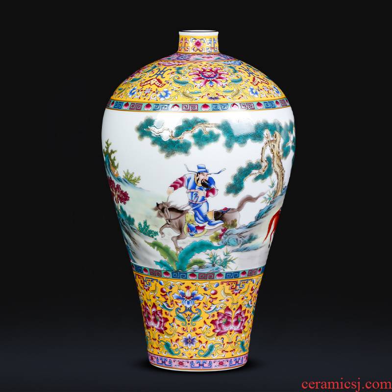 Jingdezhen ceramics vase Xiao Heyue chase Han Xinmei bottle of living room TV cabinet decoration of Chinese style household furnishing articles