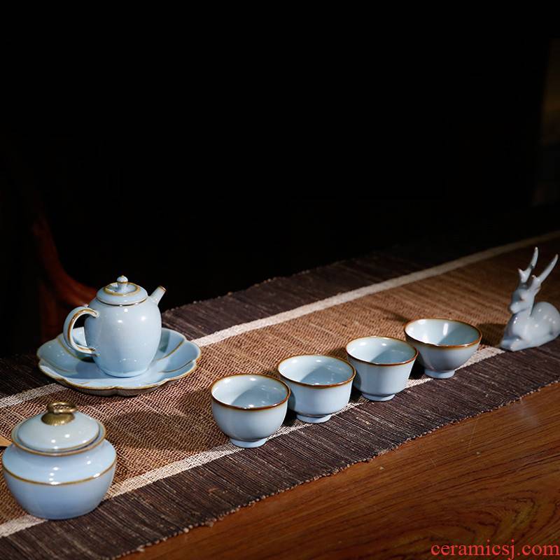 . Poly real boutique scene. Your up kung fu tea set of jingdezhen ceramic high - ranked imperial concubine pot of tea set gift boxes