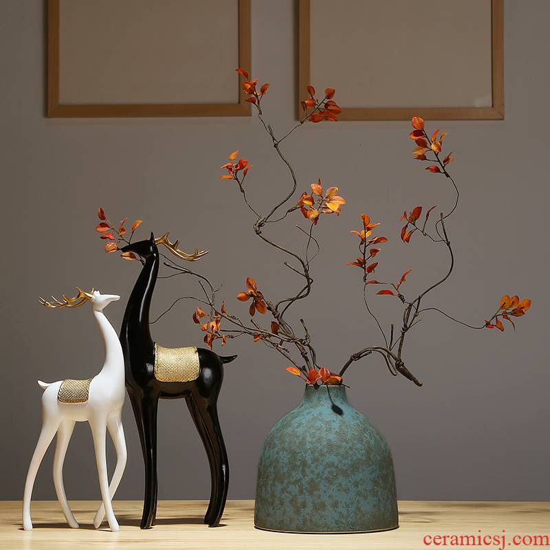 New Chinese style zen furnishing articles vase made handicrafts sitting room porch floret bottle of TV bar face