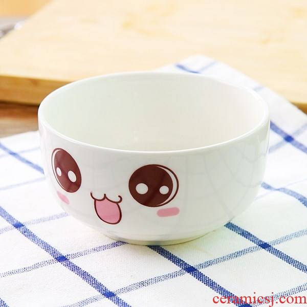 Baby children in kindergarten children to use household express cartoon bowls of soup bowl chopsticks ceramic round nappy for dinner