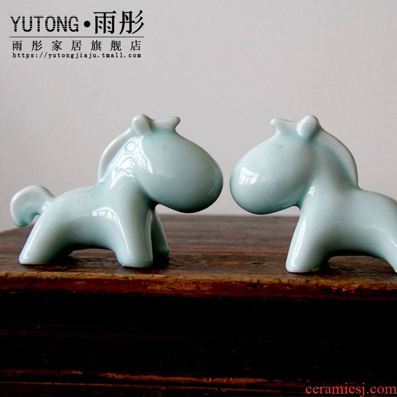 Jingdezhen ceramics creative horse zodiac vivid ceramic pony horse furnishing articles ceramics handicraft