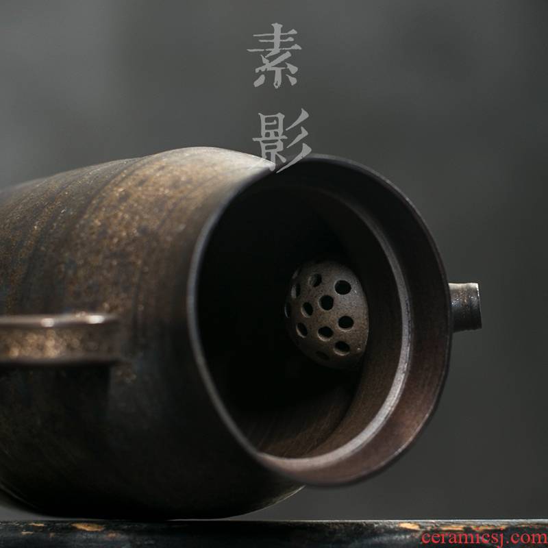 Qiao mu Japanese coarse pottery teapot restoring ancient ways is the pot of gold side variable kung fu tea tea lasts a pot by hand