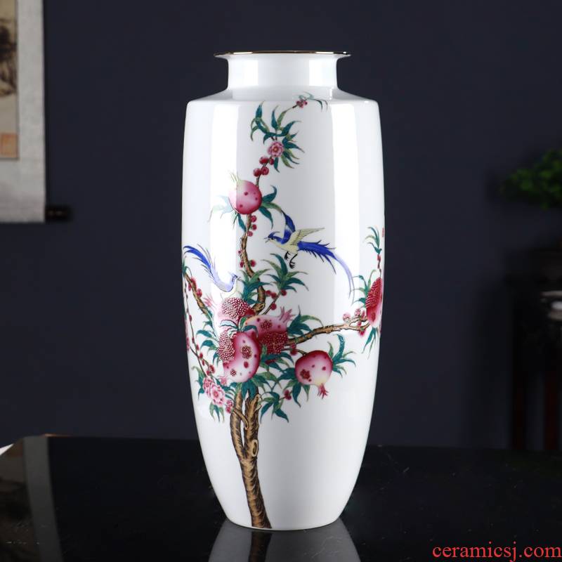 Riches and honour laughs a vase of jingdezhen ceramics Chinese style living room office paint crafts ornament