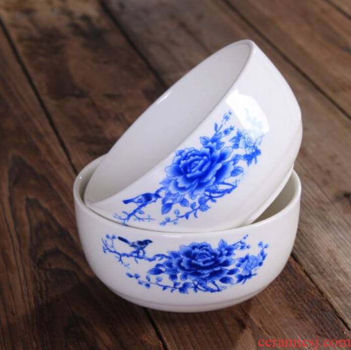 Blue and white porcelain bowls set ceramic bowl household set gifts bowl bowl chopsticks dishes tableware box of NJ