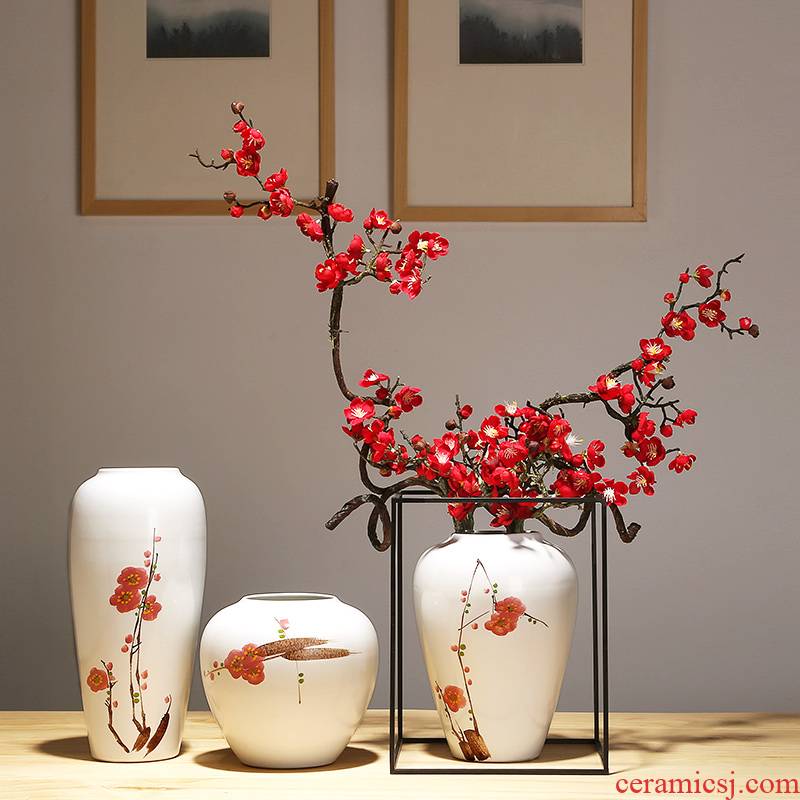 The New Chinese jingdezhen ceramic vase handicrafts suit I and contracted mesa vase sitting room porch vase