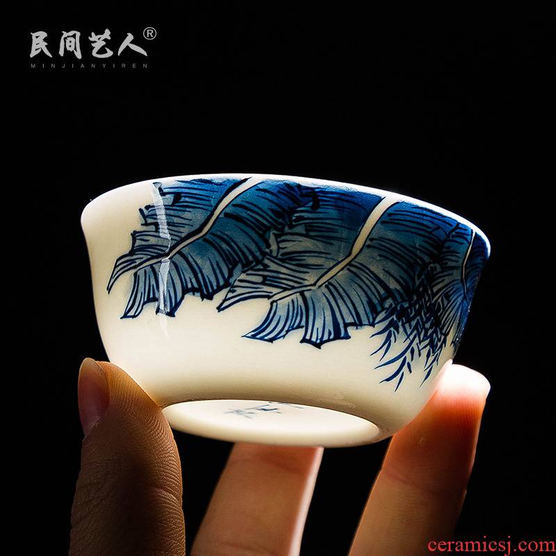 Jingdezhen porcelain sample tea cup hand - made ceramic kung fu masters cup tea tea set, tea cup