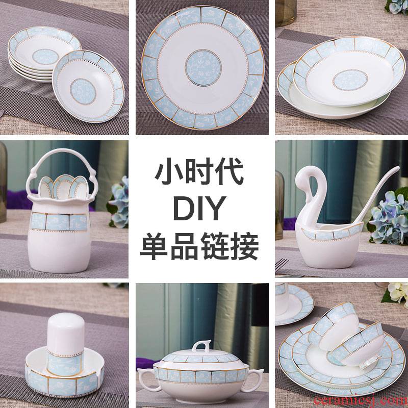 Ipads China tableware suit small age free combination collocation of DIY rainbow such as bowl spoon/use/microwave/dishes