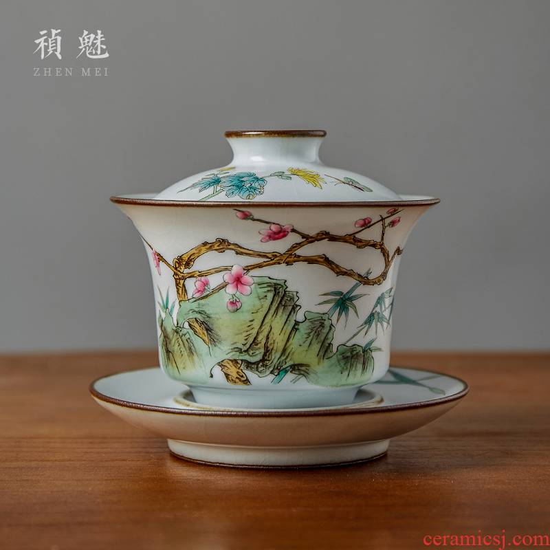 Shot incarnate your up hand - made by one of only three tureen jingdezhen ceramic cups kung fu tea tea bowl