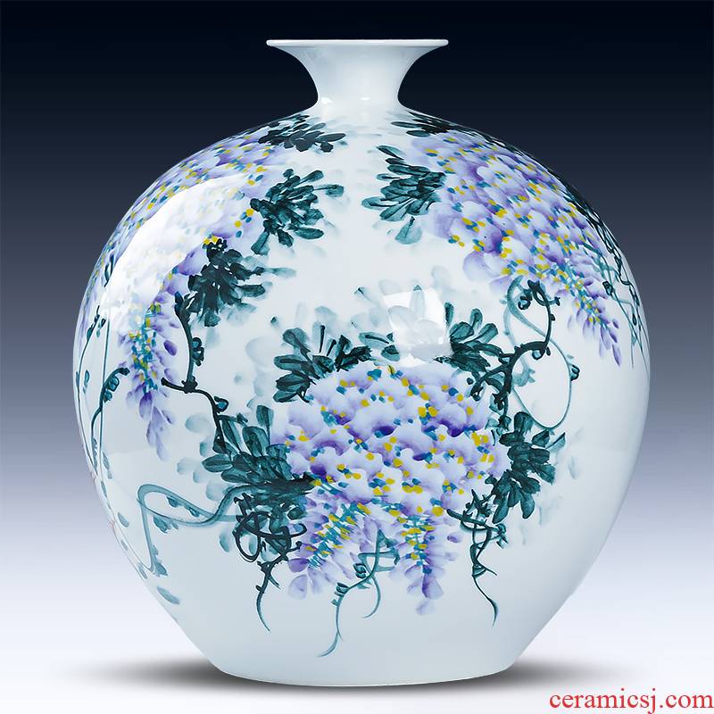 Under the jingdezhen ceramics glaze color manual hand - made sabingga sukdun dergici jimbi pomegranate porcelain vase sitting room adornment is placed