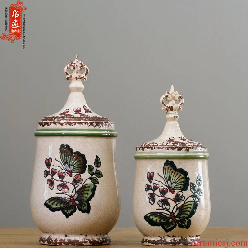 Jingdezhen vases, flower arrangement sitting room place new classical household retro creative adornment can of porcelain decoration